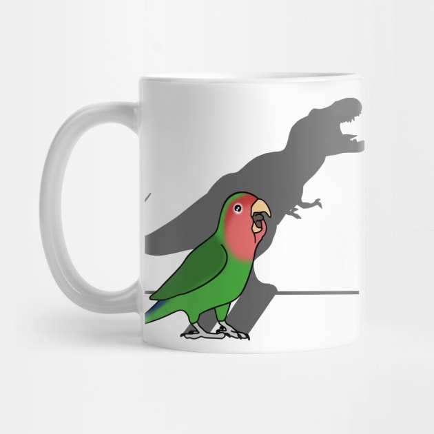 T-Rex Shadow Rosy faced Green Lovebird by FandomizedRose